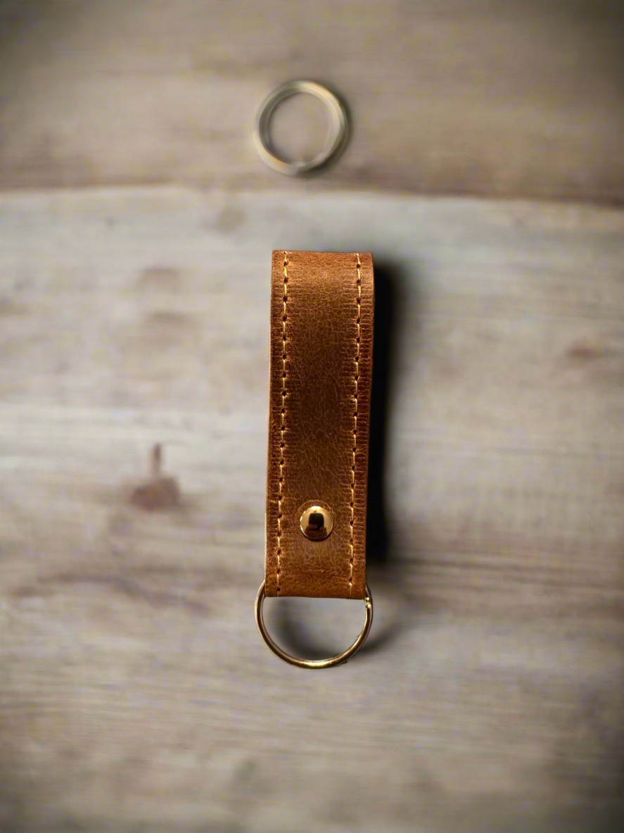 Full-Grain Leather Keychain