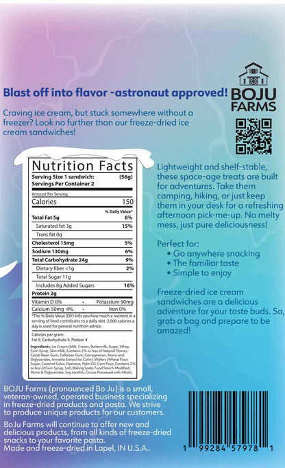 Freeze-dried Ice Cream Sandwich 2pk
